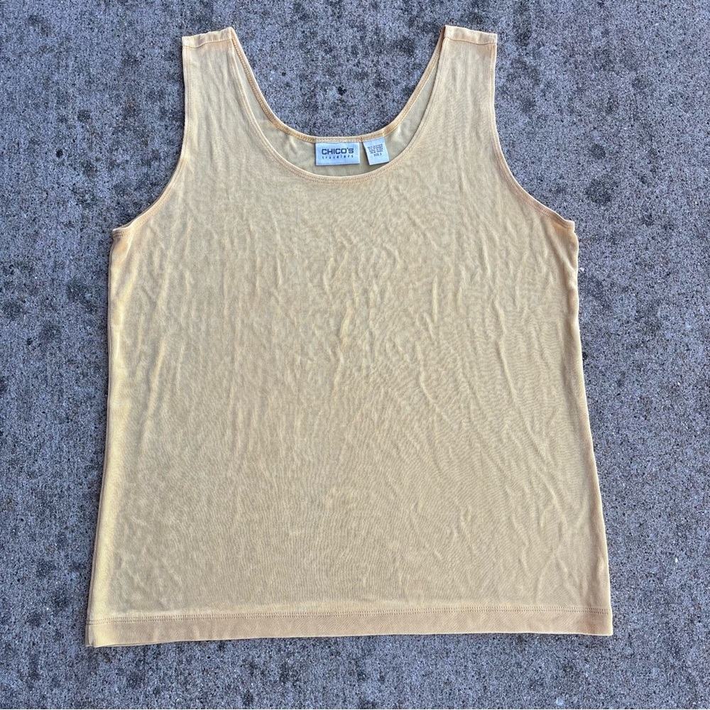 Chico's Light Yellow Tank Top